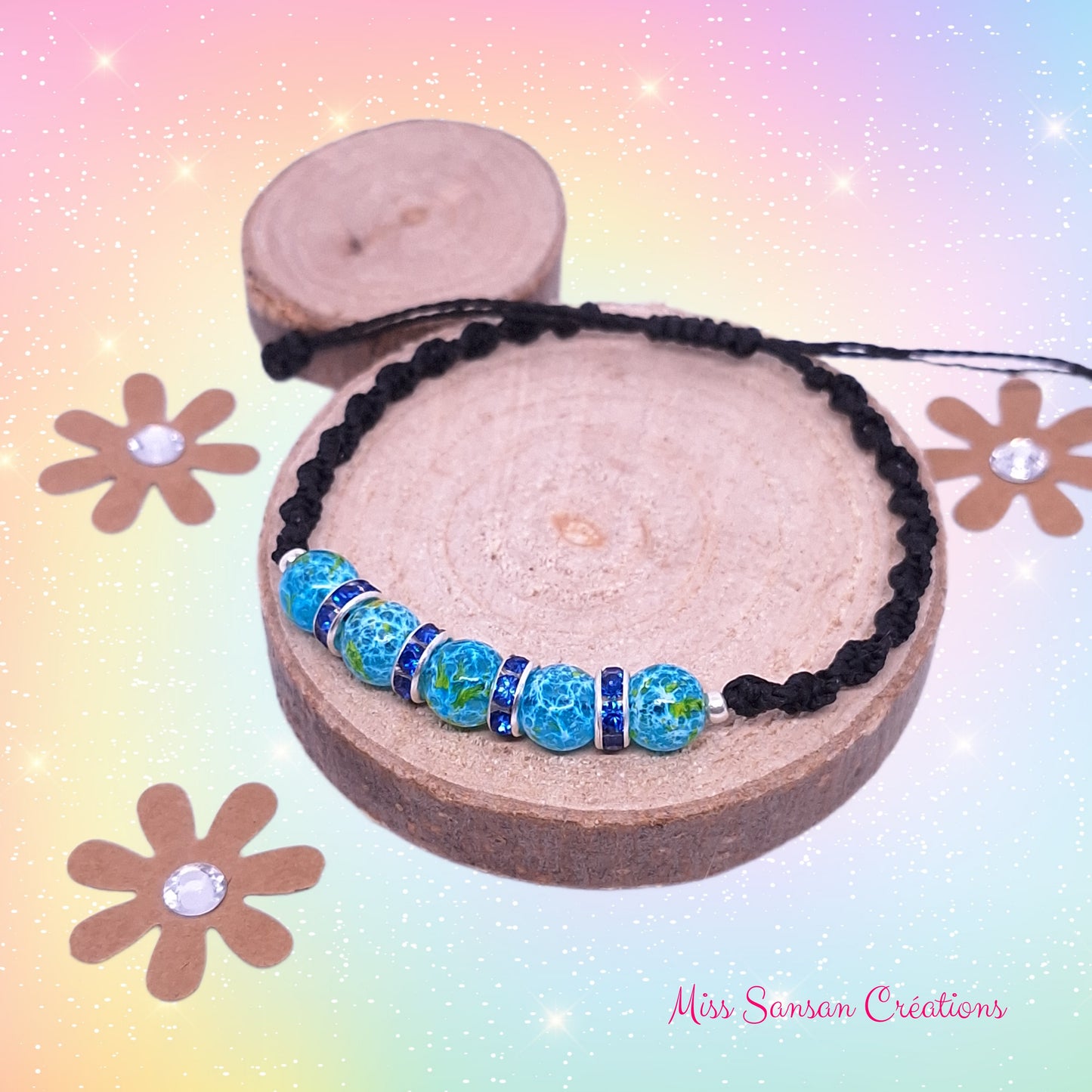 Bracelet "BlingBling" bleu