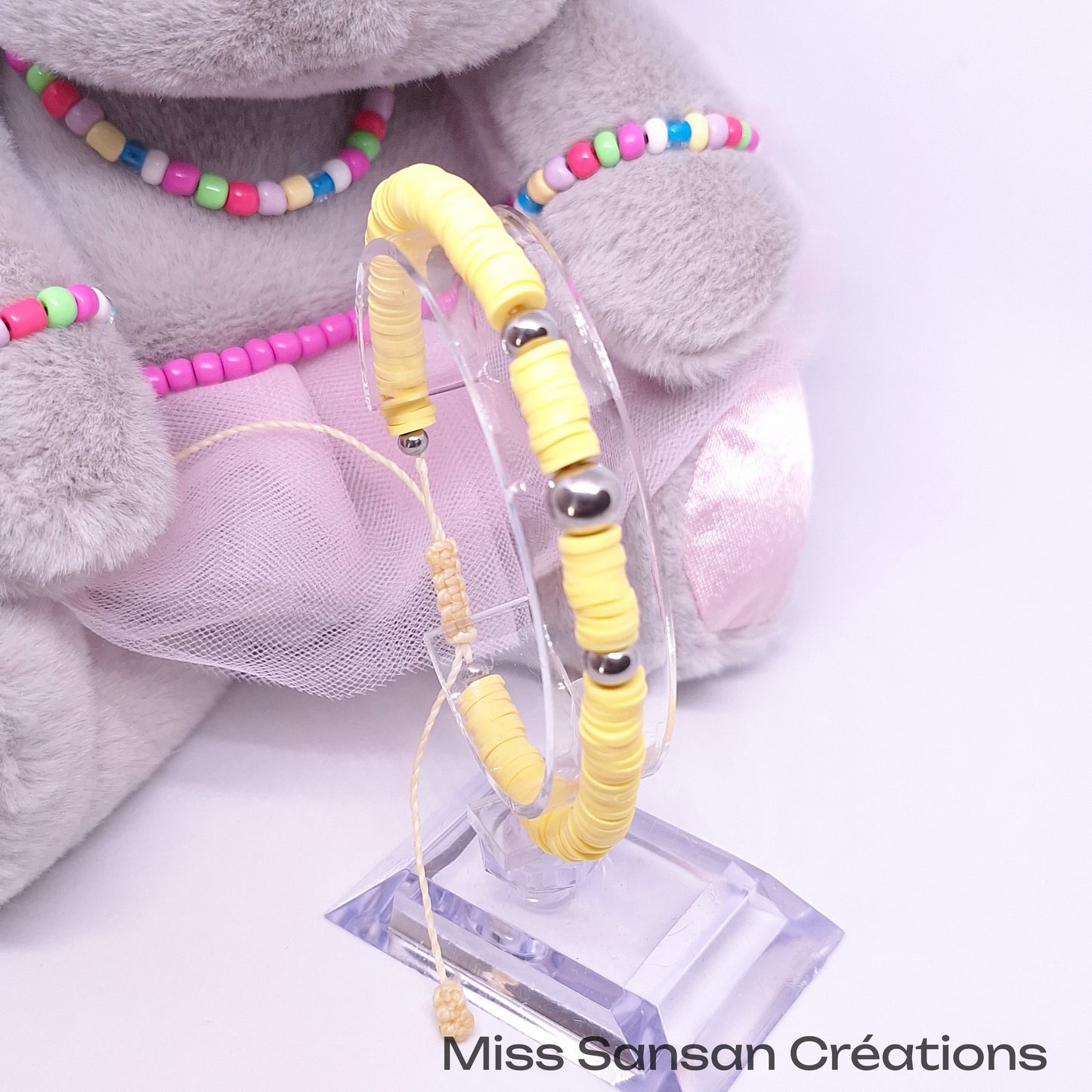 Bracelet Heishi - Jaune