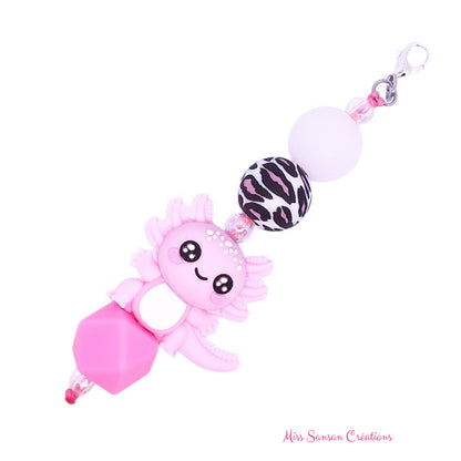 Breloque Axolotl Rose