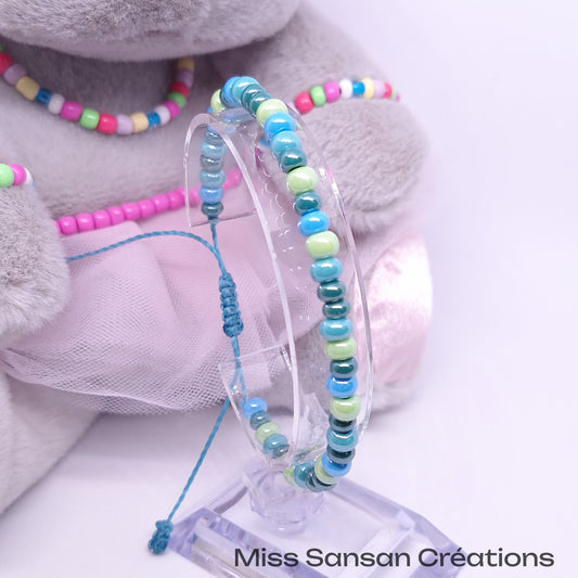 Bracelet PopArt - mix Vert & Bleu