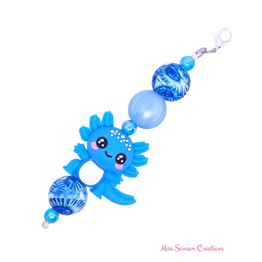 Breloque Axolotl Bleu