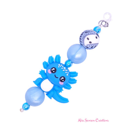 Breloque Axolotl Bleu