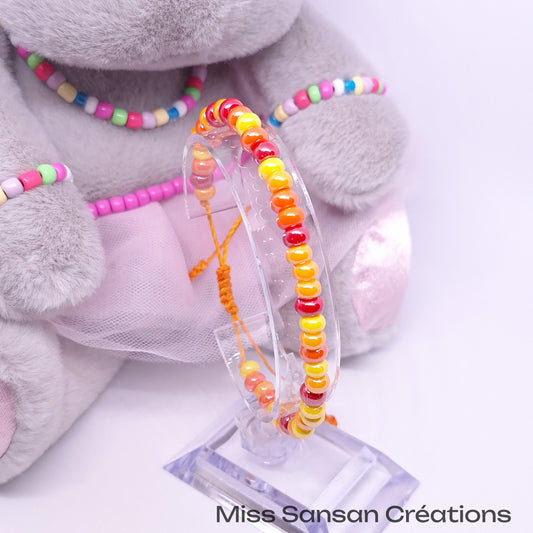 Bracelet PopArt - mix Orange & Jaune